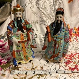 Porcelain Asian Chinese Deities wisemen figurines